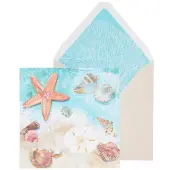 Starfish and Seashells Blank Card