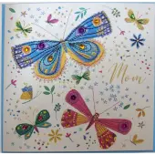 Butterflies with Stitching Mother's Day Card