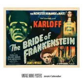 Vintage Movie Square Poster 2026 Wall Calendar