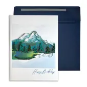 Quilled Mountain Birthday Card