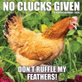 No Clucks Given 2026 Wall Calendar