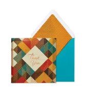 Retro Pattern Thank You Card