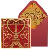 Eiffel Tower Laser Cut Valentine's Day Card