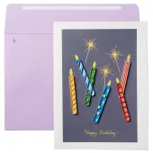 Candles Quilling Birthday Card