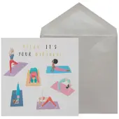 Yoga Girls Birthday Card