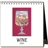 Wine 2026 Easel Desk Calendar