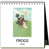 Frogs 2026 Easel Desk Calendar