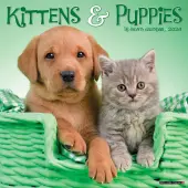 Kittens and Puppies 2026 Wall Calendar