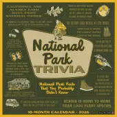 National Park Trivia 2026 Wall Calendar