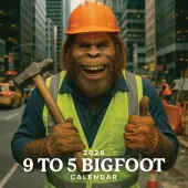 9 to 5 Bigfoot 2026 Mini Wall Calendar