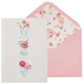 Flowers in Vase Thank You Card