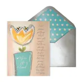 Single Tulip and Lettering Friendship Card