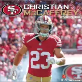NFL Christian McCaffrey 2025 Wall Calendar