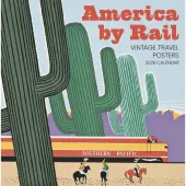 America By Rail Vintage Travel Posters 2026 Wall Calendar
