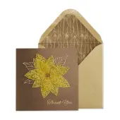 Laser-Cut Floral Thank You Card