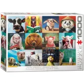 Funny Animal Portraits 1000 Piece Puzzle