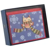 Owl in Scarf 10 Count Boxed Christmas Cards