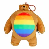 Tiny Headed Rainbow Pride Pip Bear 7in