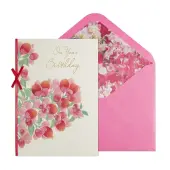 Bougainvillea Birthday Card with Embellishments