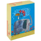 Serene Elephants Boxed Note Card Set with Glitter Accents