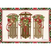 Seasonal Sleds by Nicole Tamarin Petite Christmas Cards