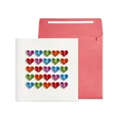 Rainbow Hearts Quilling Birthday Card