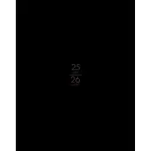 Black Academic 2026 Monthly Planner