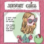 Sketchy Chics 2025 Wall Calendar