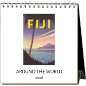 Around the World 2026 Easel Desk Calendar