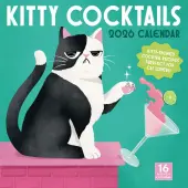 Kitty Cocktails 2026 Wall Calendar