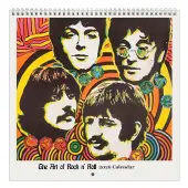 Art Of Rock And Roll Square 2026 Wall Calendar
