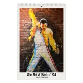 Art of Rock and Roll 2026 Wall Calendar