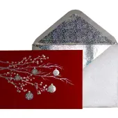 Ornate Ornaments on Branches Christmas Card