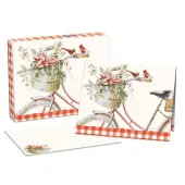 Winter Bike by Lisa Audit Boxed Christmas Cards