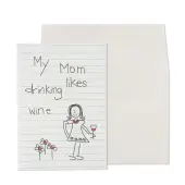 My Mom Like Drinking Wine Mother's Day Card