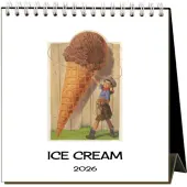 Ice Cream 2026 Easel Desk Calendar
