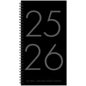 Black Academic 2026 Weekly Spiral Planner