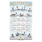 Lighthouses 2026 Calendar Towel