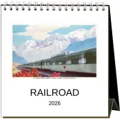Railroad 2026 Easel Desk Calendar