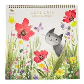 Cute Cats 2026 Spiral Wall Calendar