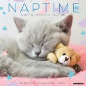 Naptime Cats 2025 Wall Calendar