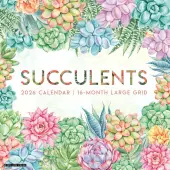 Succulents 2026 Wall Calendar