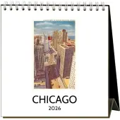 Chicago Nostalgic 2026 Easel Desk Calendar