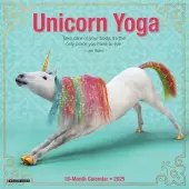 Unicorn Yoga 2025 Mini Wall Calendar