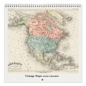 Vintage Maps 2026 Wall Calendar