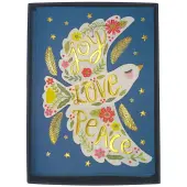 Folk Holiday Dove 8 Count Boxed Christmas Cards