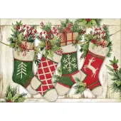 Holiday Stockings Petite Christmas Cards