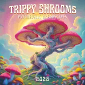 Trippy Shrooms 2026 Wall Calendar