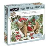 Holiday Highland Cow 500 Piece Puzzle