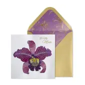 Embroidered Orchid Mother's Day Card